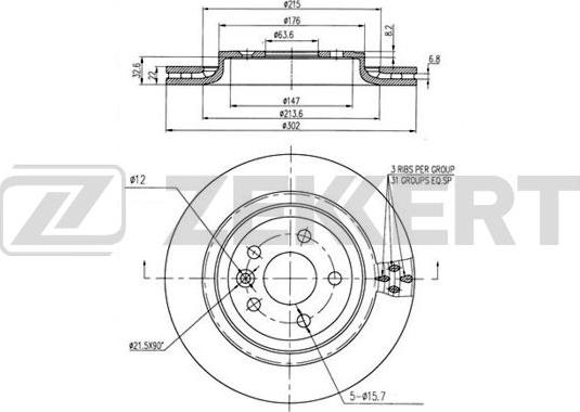 Zekkert BS-6235B - Əyləc Diski furqanavto.az