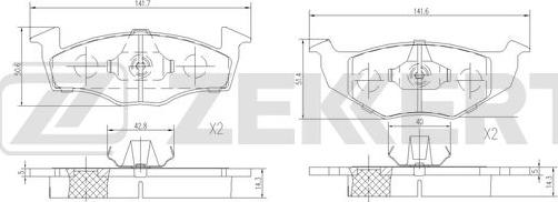 Zekkert BS-1571 - Əyləc altlığı dəsti, əyləc diski furqanavto.az