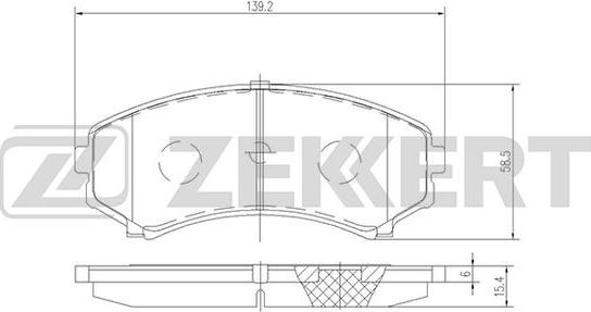 Zekkert BS-1140 - Əyləc altlığı dəsti, əyləc diski furqanavto.az