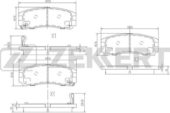 Zekkert BS-1347 - Əyləc altlığı dəsti, əyləc diski www.furqanavto.az