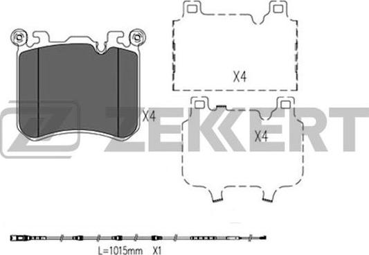 Zekkert BS-1319 - Əyləc altlığı dəsti, əyləc diski furqanavto.az