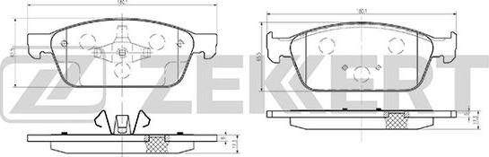 Zekkert BS-1249 - Əyləc altlığı dəsti, əyləc diski furqanavto.az