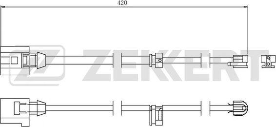 Zekkert BS-8045 - Xəbərdarlıq Kontakt, əyləc padinin aşınması furqanavto.az