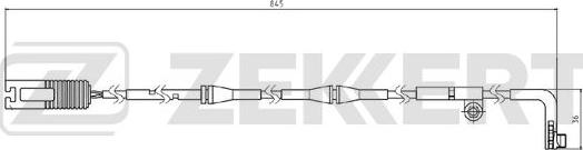 Zekkert BS-8069 - Xəbərdarlıq Kontakt, əyləc padinin aşınması furqanavto.az