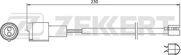 Zekkert BS-8001 - Xəbərdarlıq Kontakt, əyləc padinin aşınması furqanavto.az