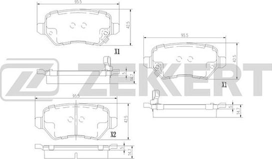 Zekkert BS-3017 - Əyləc altlığı dəsti, əyləc diski furqanavto.az