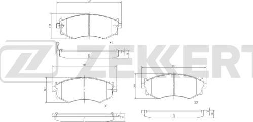 Zekkert BS-3025 - Əyləc altlığı dəsti, əyləc diski furqanavto.az