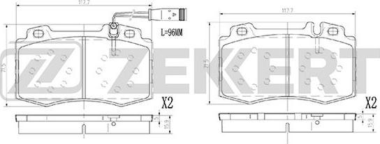 Zekkert BS-2927 - Əyləc altlığı dəsti, əyləc diski furqanavto.az