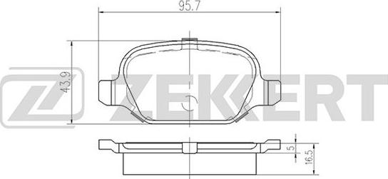 Zekkert BS-2464 - Əyləc altlığı dəsti, əyləc diski furqanavto.az