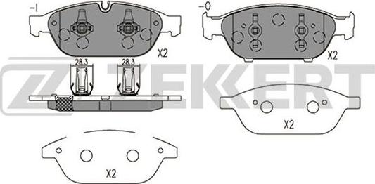 Zekkert BS-2425 - Əyləc altlığı dəsti, əyləc diski furqanavto.az