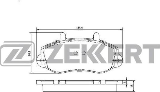 Zekkert BS-2420 - Əyləc altlığı dəsti, əyləc diski furqanavto.az