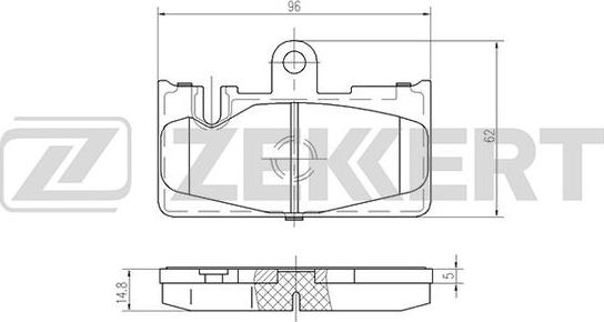 Zekkert BS-2099 - Əyləc altlığı dəsti, əyləc diski furqanavto.az