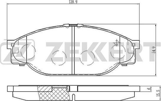 Zekkert BS-2090 - Əyləc altlığı dəsti, əyləc diski furqanavto.az