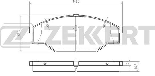 Zekkert BS-2088 - Əyləc altlığı dəsti, əyləc diski furqanavto.az