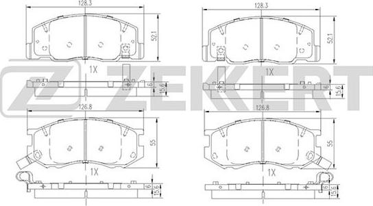 Zekkert BS-2083 - Əyləc altlığı dəsti, əyləc diski furqanavto.az