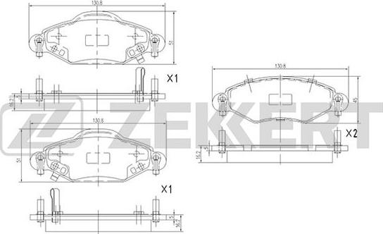 Zekkert BS-2076 - Əyləc altlığı dəsti, əyləc diski furqanavto.az