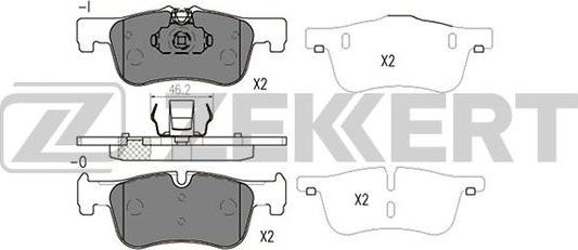 Zekkert BS-2146 - Əyləc altlığı dəsti, əyləc diski furqanavto.az