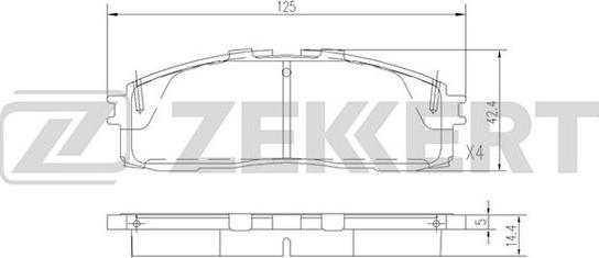 Zekkert BS-2104 - Əyləc altlığı dəsti, əyləc diski furqanavto.az