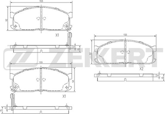 Zekkert BS-2137 - Əyləc altlığı dəsti, əyləc diski furqanavto.az