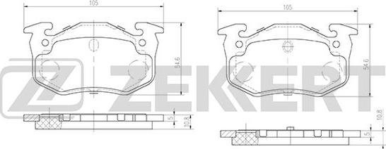 Zekkert BS-2893 - Əyləc altlığı dəsti, əyləc diski furqanavto.az