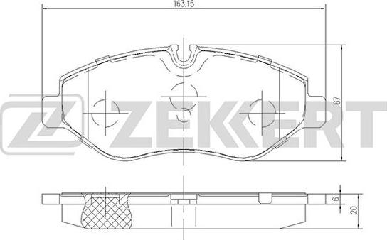 Zekkert BS-2844 - Əyləc altlığı dəsti, əyləc diski furqanavto.az