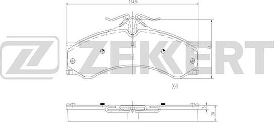 Zekkert BS-2851 - Əyləc altlığı dəsti, əyləc diski furqanavto.az