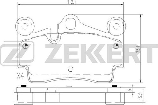 Zekkert BS-2834 - Əyləc altlığı dəsti, əyləc diski furqanavto.az