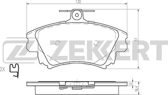 Zekkert BS-2230 - Əyləc altlığı dəsti, əyləc diski furqanavto.az