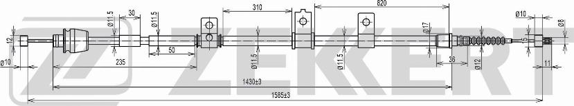 Zekkert BZ-1069 - Kabel, dayanacaq əyləci furqanavto.az