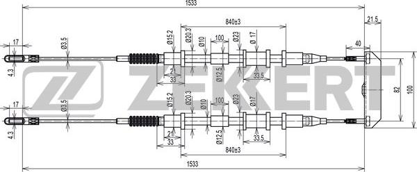 Zekkert BZ-1310 - Kabel, dayanacaq əyləci furqanavto.az