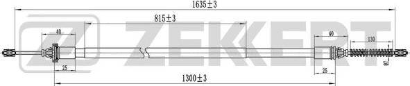 Zekkert BZ-1326 - Kabel, dayanacaq əyləci furqanavto.az