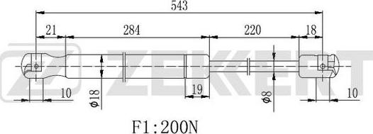 Zekkert GF-2261 - Qaz bulaq, arxa şüşə furqanavto.az