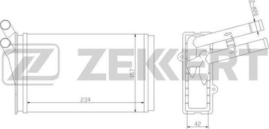 Zekkert MK-5009 - İstilik dəyişdiricisi, daxili isitmə www.furqanavto.az