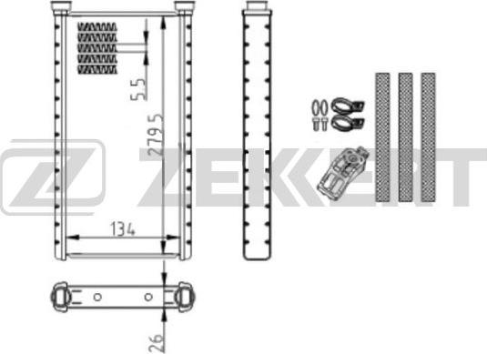 Zekkert MK-5133 - İstilik dəyişdiricisi, daxili isitmə www.furqanavto.az