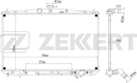 Zekkert MK-1498 - Radiator, mühərrikin soyudulması furqanavto.az
