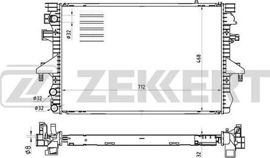 Zekkert MK-1454 - Radiator, mühərrikin soyudulması furqanavto.az