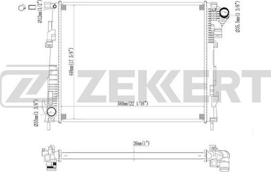 Zekkert MK-1478 - Radiator, mühərrikin soyudulması furqanavto.az