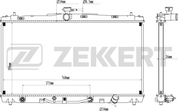 Zekkert MK-1564 - Radiator, mühərrikin soyudulması furqanavto.az