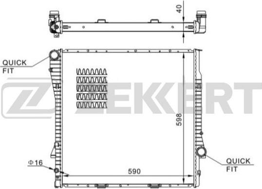 Zekkert MK-1561 - Radiator, mühərrikin soyudulması furqanavto.az