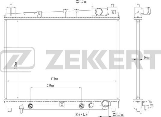 Zekkert MK-1582 - Radiator, mühərrikin soyudulması furqanavto.az