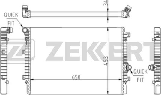Zekkert MK-1607 - Radiator, mühərrikin soyudulması furqanavto.az