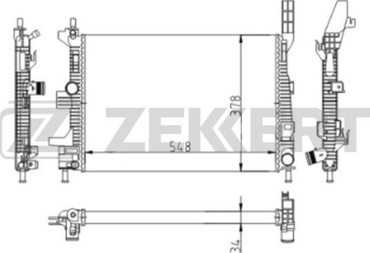 Zekkert MK-1618 - Radiator, mühərrikin soyudulması furqanavto.az