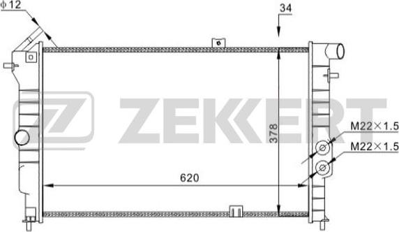 Zekkert MK-1620 - Radiator, mühərrikin soyudulması furqanavto.az