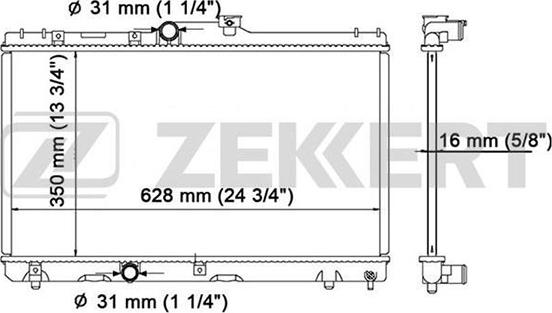 Zekkert MK-1044 - Radiator, mühərrikin soyudulması furqanavto.az