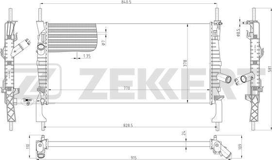Zekkert MK-1040 - Radiator, mühərrikin soyudulması furqanavto.az