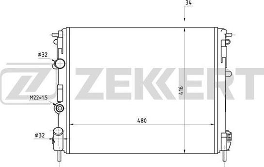 Zekkert MK-1042 - Radiator, mühərrikin soyudulması furqanavto.az