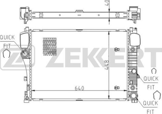 Zekkert MK-1054 - Radiator, mühərrikin soyudulması furqanavto.az