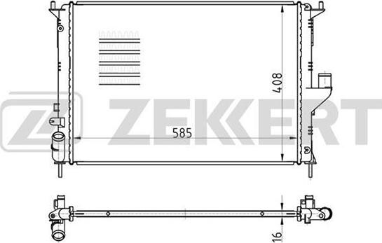 Zekkert MK-1051 - Radiator, mühərrikin soyudulması furqanavto.az