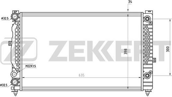 Zekkert MK-1064 - Radiator, mühərrikin soyudulması furqanavto.az