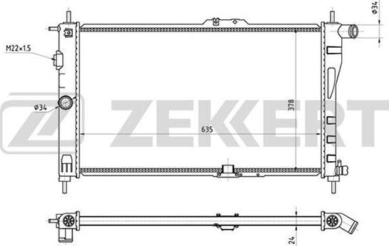 Zekkert MK-1061 - Radiator, mühərrikin soyudulması furqanavto.az